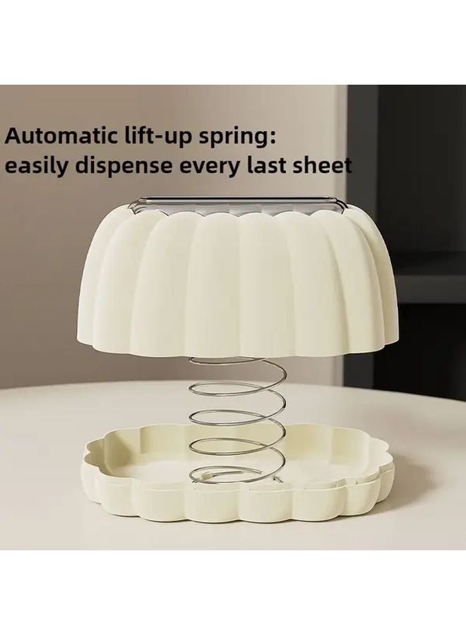 صندوق مناديل وردي على شكل قرعة مع غطاء حامل زخرفي للحمام وغرفة المعيشة والمكتب - Image 2